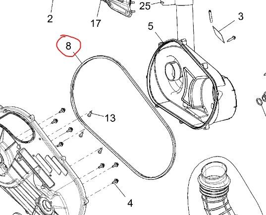 Variaattorikotelon tiiviste  SEAL-OUTER CLUTCH COVER