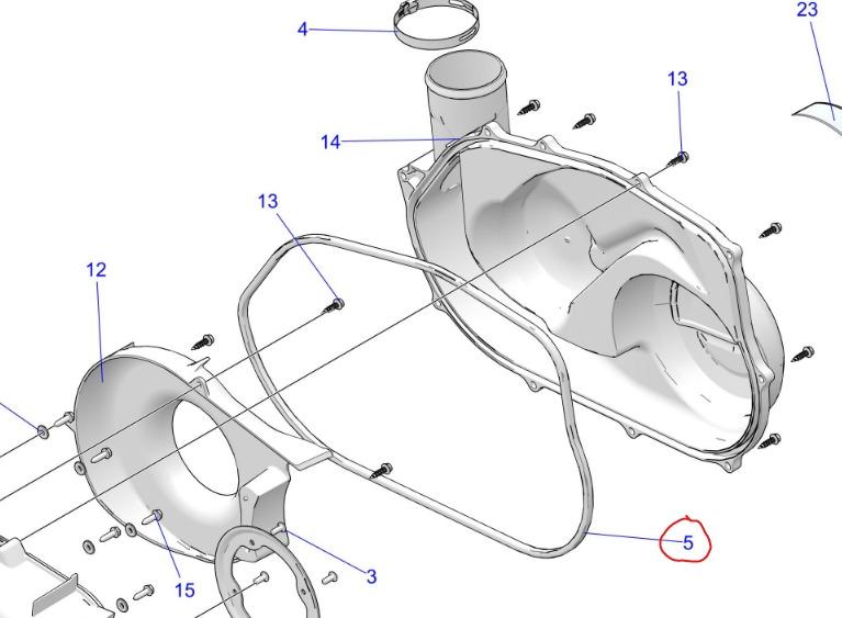Variaattorikotelon tiiviste SEAL-OUTER CLUTCH COVER